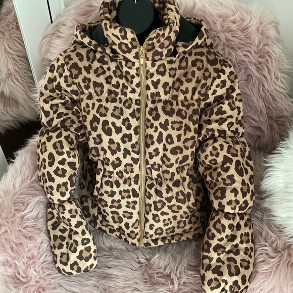Guess Jackets & Blazers - Guess Leopard puffer jacket